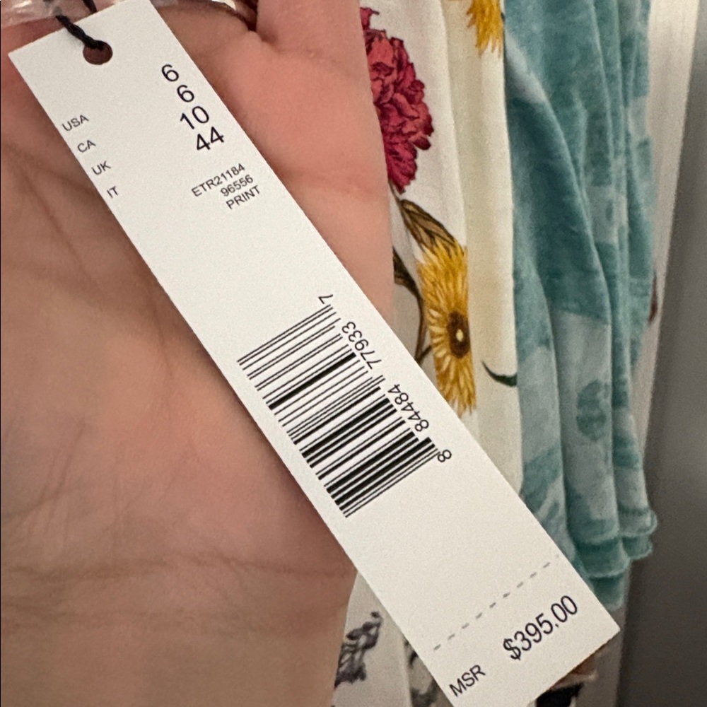 Ellie Tahari Floral Maxi Long Sleeve Dress. PERFECT FOR SPRING!!!! BRAND NEW!! - Picture 8 of 8